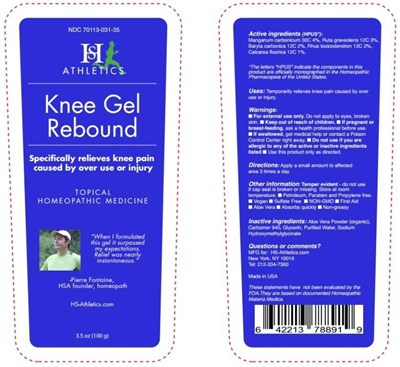 Knee Gel Rebound.jpg 100g tube label - Knee Gel Rebound